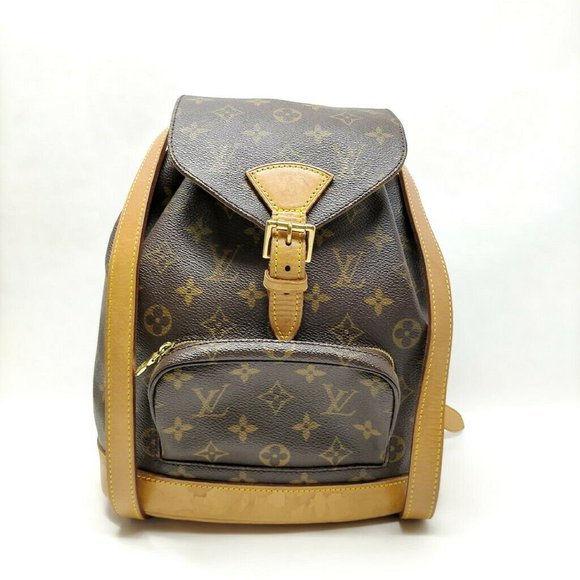 100% Authentic Louis Vuitton Montsouris MM Browns Monogram Backpack